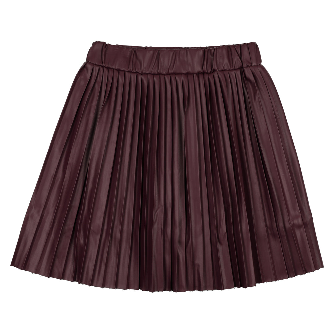 21-212D-Leather Skirt-Burgundy