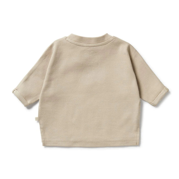 Biscuit Organic Rib Long Sleeved Top