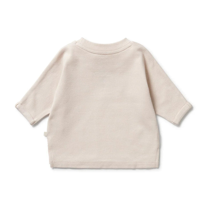 Dusty Rose Organic Rib Long Sleeved Top