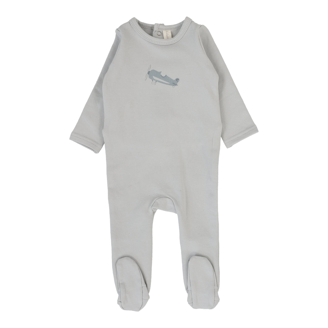 Graphic Footie-Pale Blue