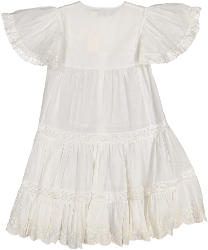 CHARLIE SHIRT-IVORY TINY SWISS DOTS