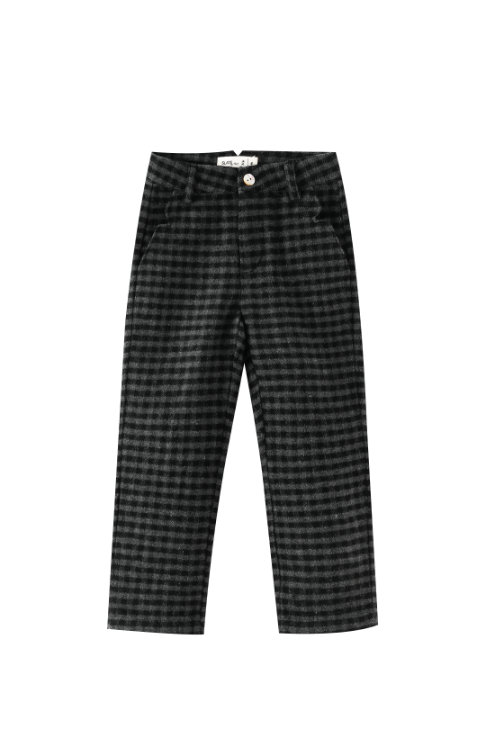 DARK CHECKERED DRESS PANT-GREY CHECKERED