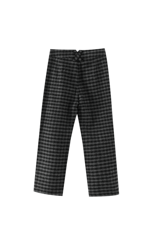 DARK CHECKERED DRESS PANT-GREY CHECKERED