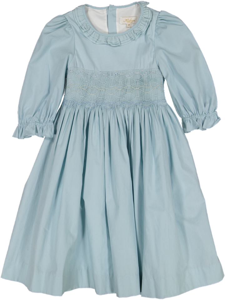 34081-HARS CUSTOM 3/4 SLV-Blue Deck poplin