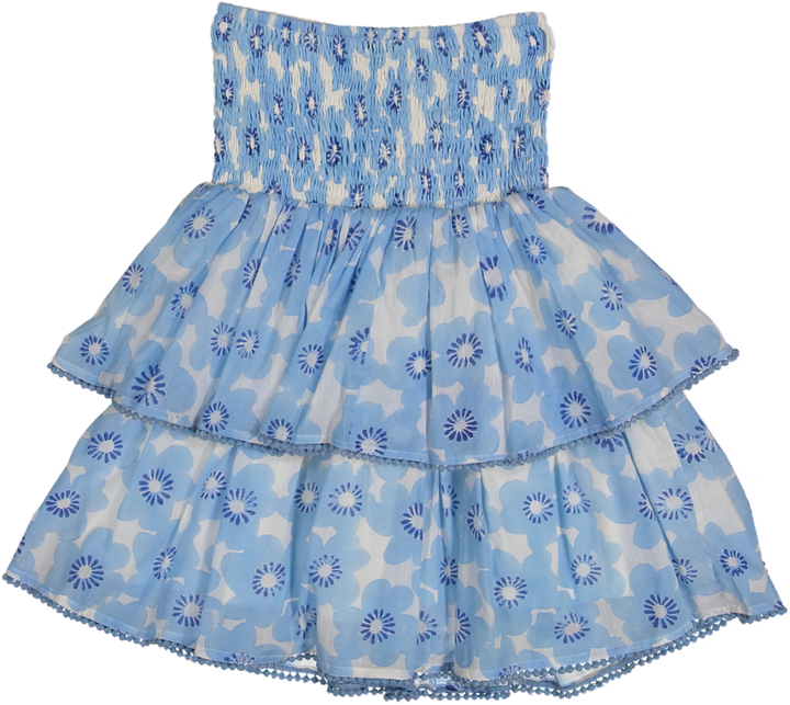 STELLA SKIRT-BLUE DAISIES
