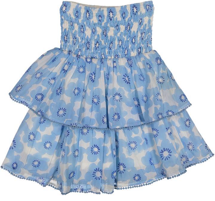 STELLA SKIRT-BLUE DAISIES