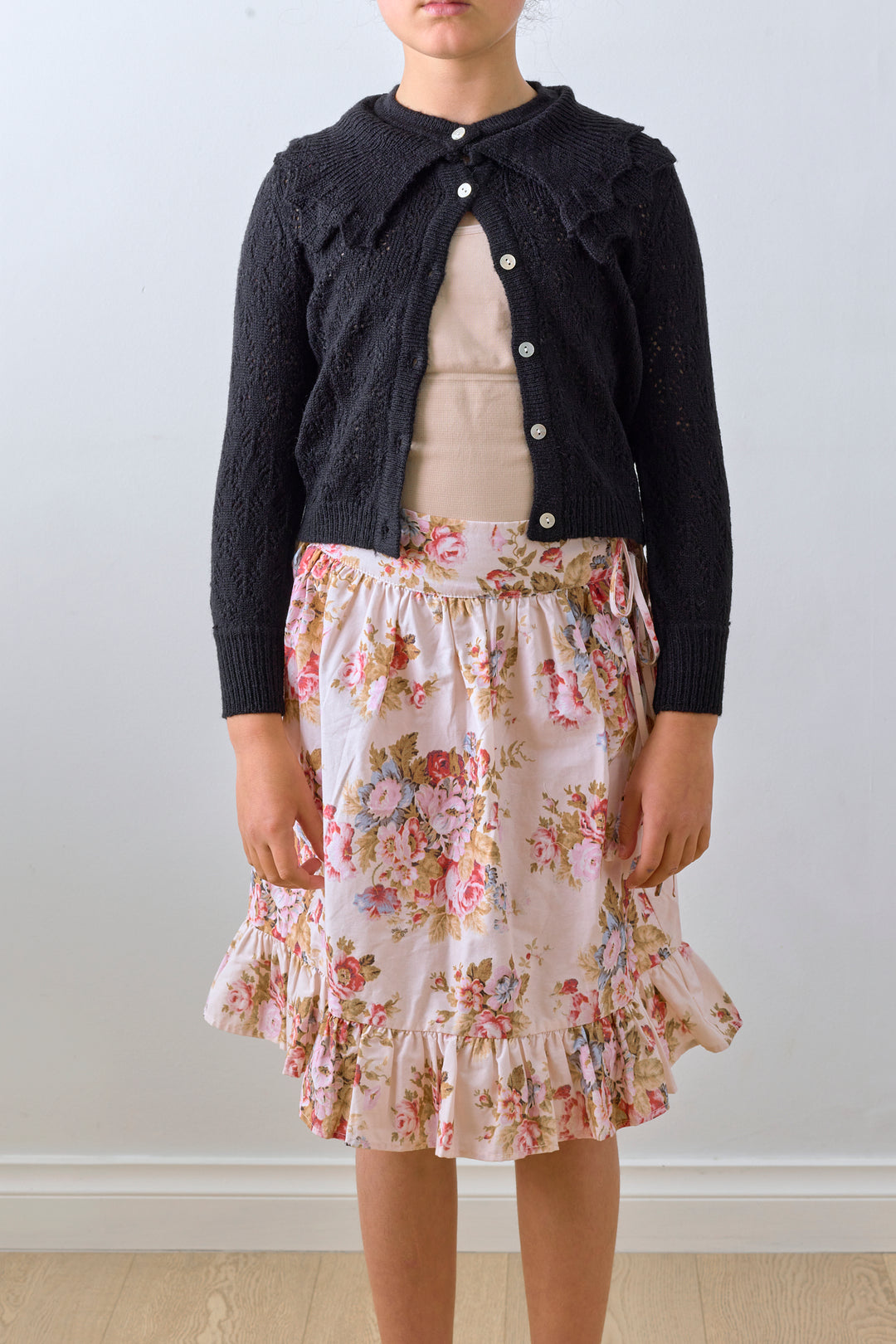 CROCHET CARDIGAN .4016-BLACK