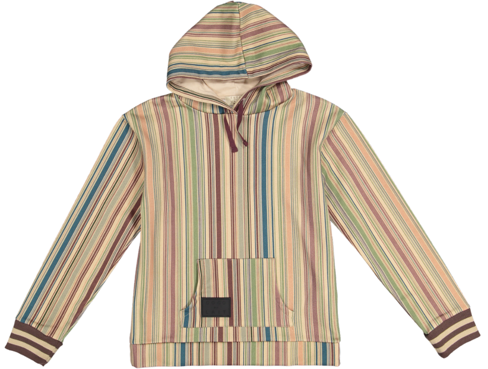 STRIPED PLUSH SWEATSHIRT