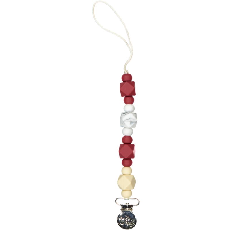 Grande Jewel Pacifier Clip - Food Grade BPA Free Silicone-Crimson OU (18)