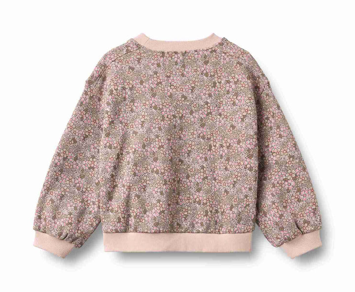 0371-624 SWEATSHIRT L/S LIA - ROSE BROWN FLOWERS