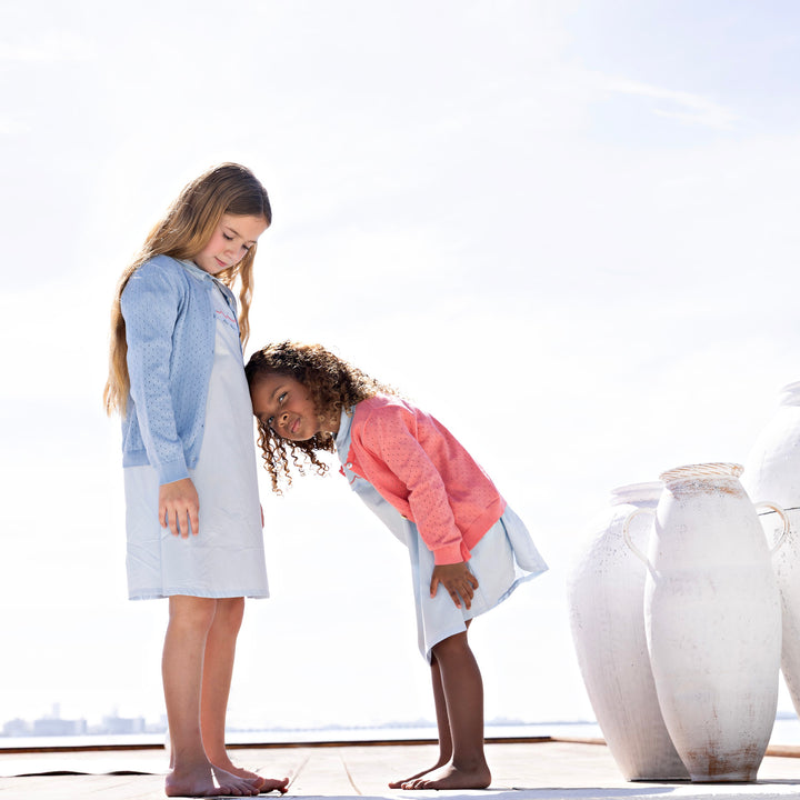 30950-Pointelle Cardigan-French Blue