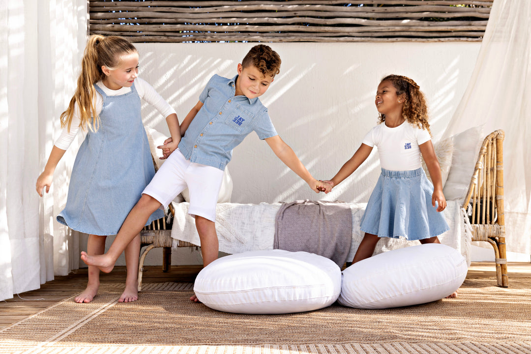 30926-Denim Panel Skirt-Denim