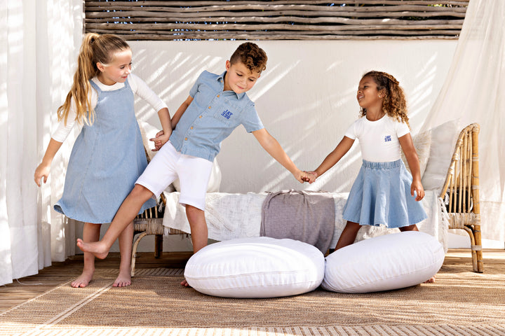 30926-Denim Panel Skirt-Denim