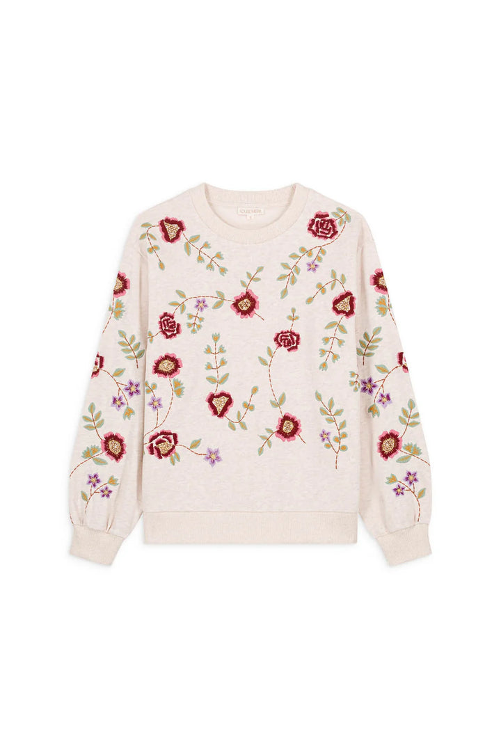 Sweatshirt Petra-Flower Embroidery