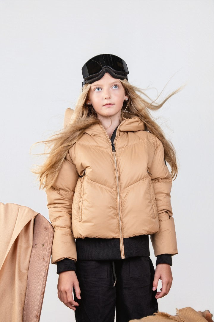 FW26-6009 EMMA DOWN BOMBER - Cappuccino
