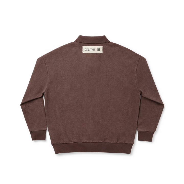 1204A Boy Sweatshirt Polo - Brown Wash