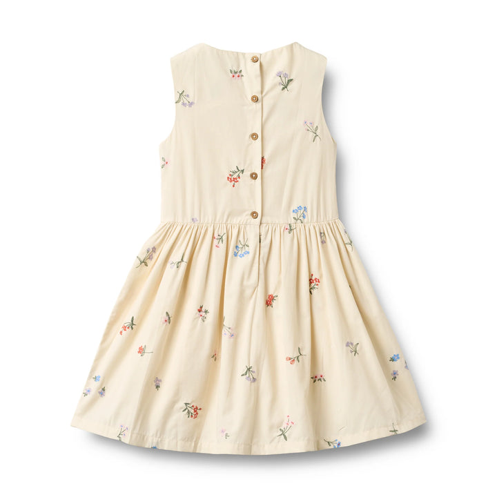Dress Thelma 1214-235  IVORY EMBROIDERY FLOWERS