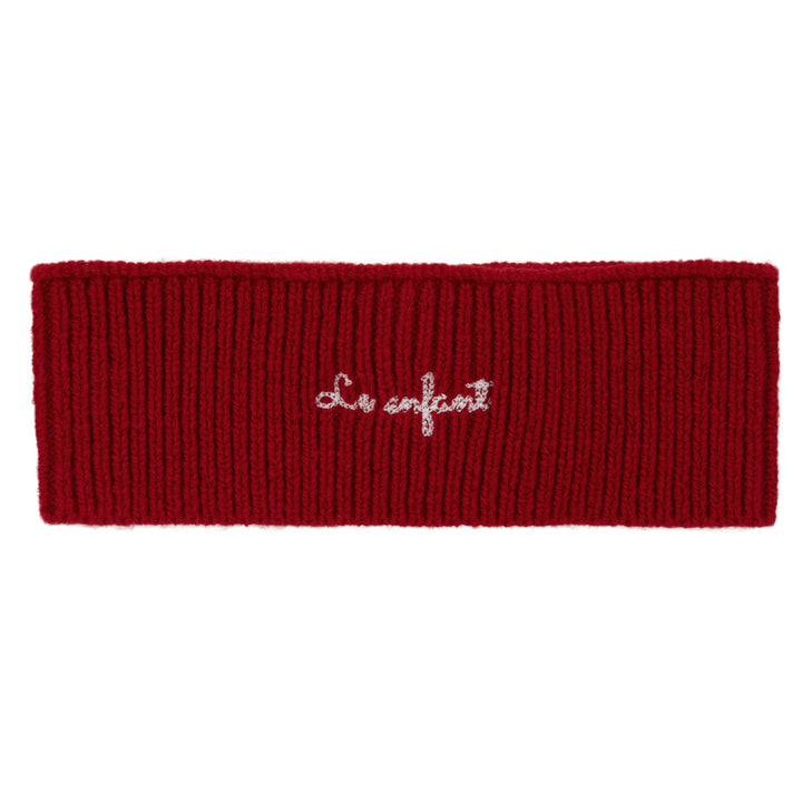 Knit toddler twist hairband (both sides)-Red