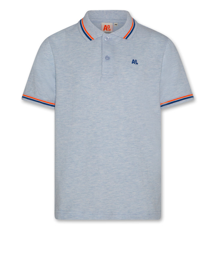 CARTER POLO LOGO OL HEATHER LIGHT BLUE