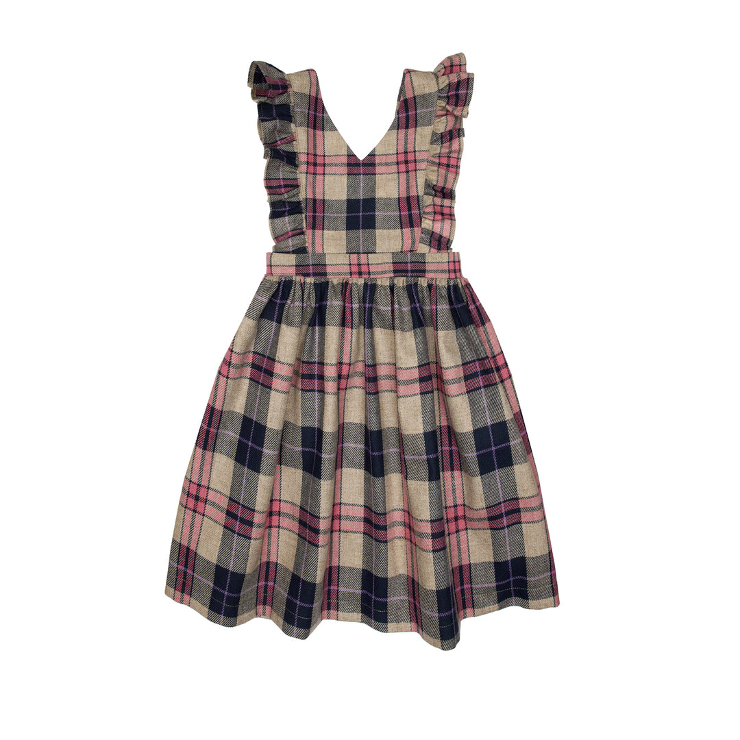 Special Edition Harlow Wool Pinafore Dress Longer Length - Pink