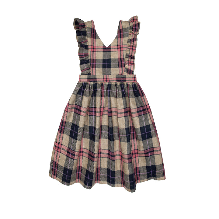 Special Edition Harlow Wool Pinafore Dress Longer Length - Pink