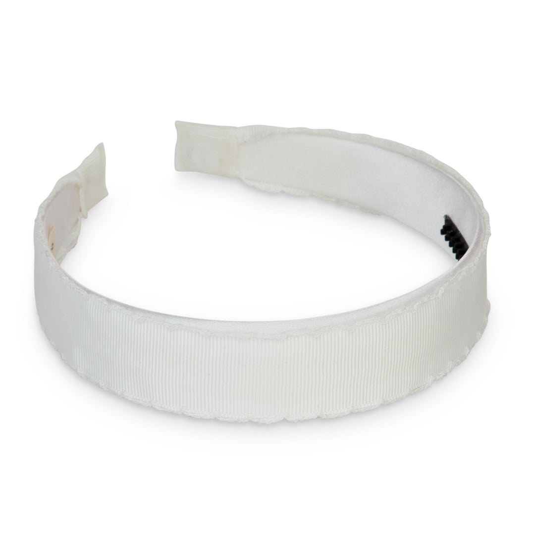 25S-SCALLOP EDGE HEADBAND-White