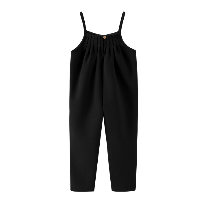 THIN STRAP ROMPER-BLACK