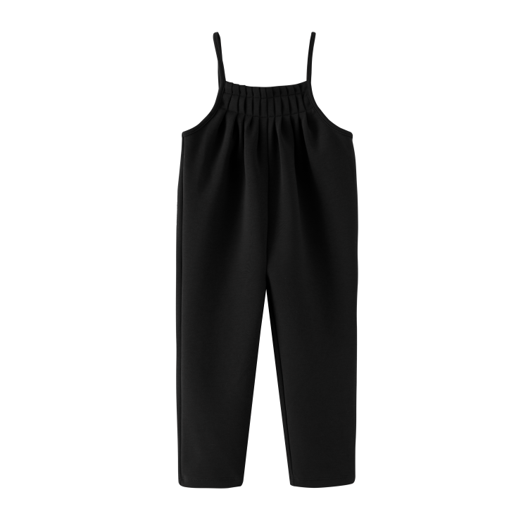 THIN STRAP ROMPER-BLACK