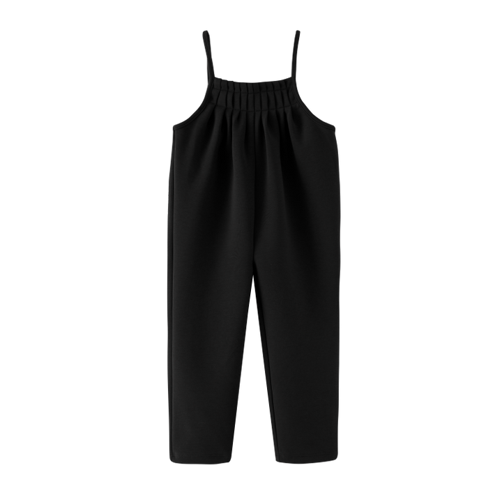 THIN STRAP ROMPER-BLACK