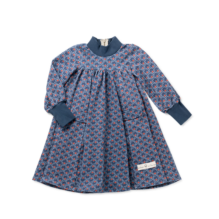 1402 Swing Dress With Back Zipper - Apple Print