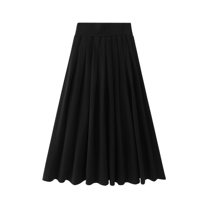 NO-1722-3 Long Skirt - BLACK