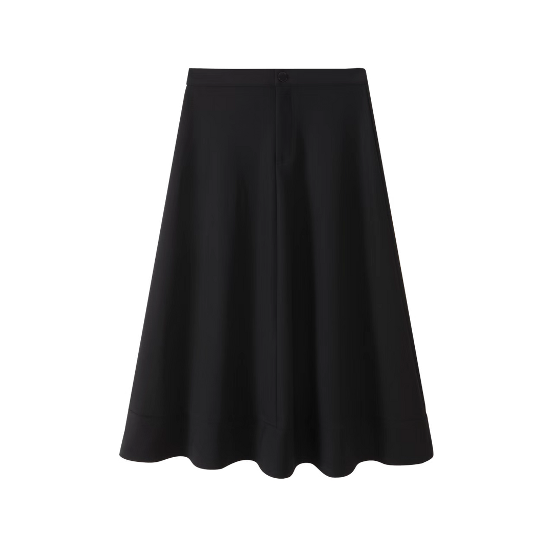 NO-6922BK Long Skirt - BLACK