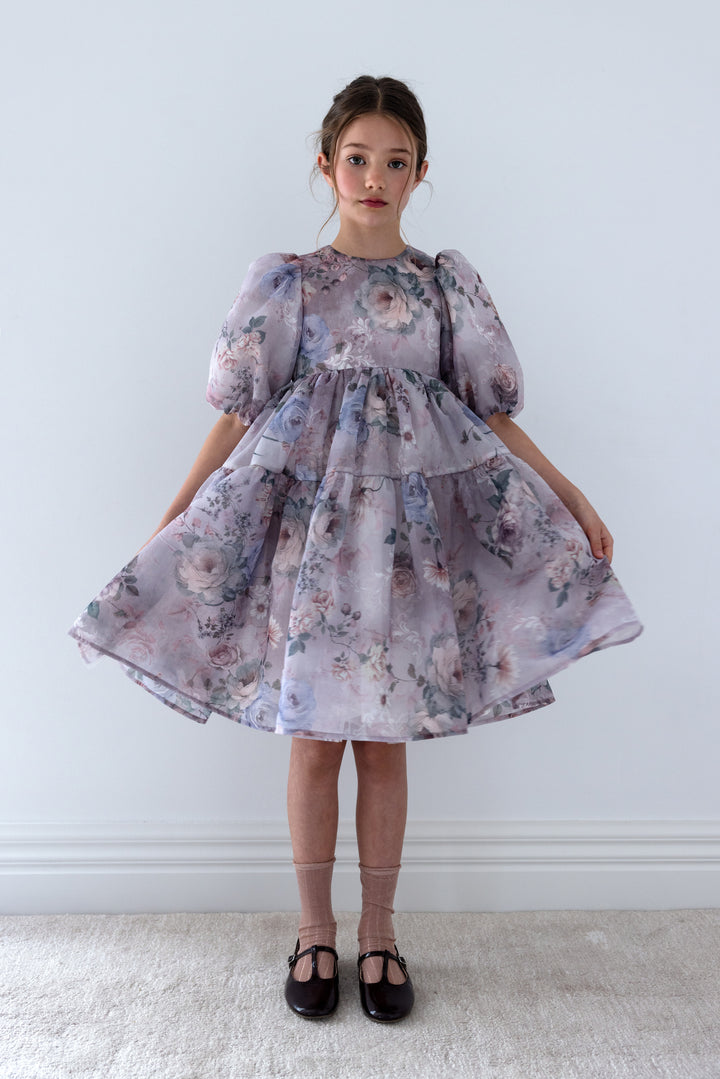 1490 Fantasy Printed Organza Dress - Fantasy Print