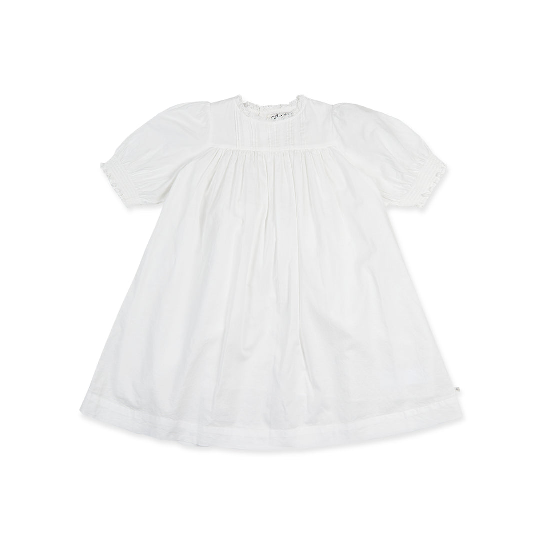 BNG24S45038-Off White BABY)Belle Pintuck Dress