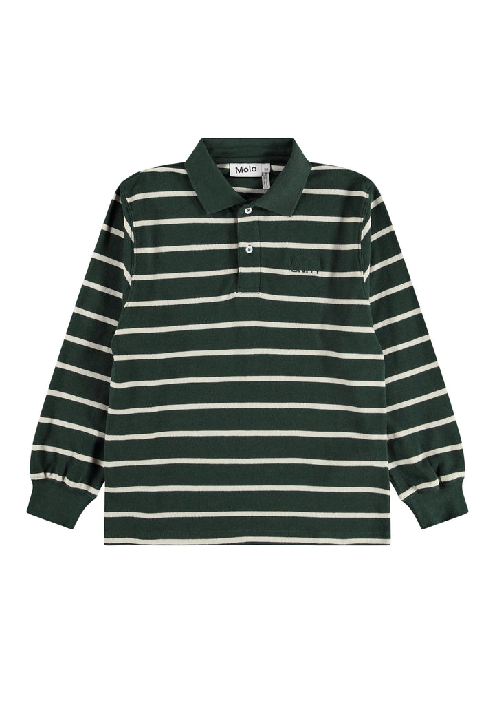 Rey Poloshirt Long sleeve - Taxus Stripe