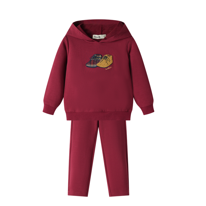 LITTLE STEPS TRACKSUIT-BURGUNDY