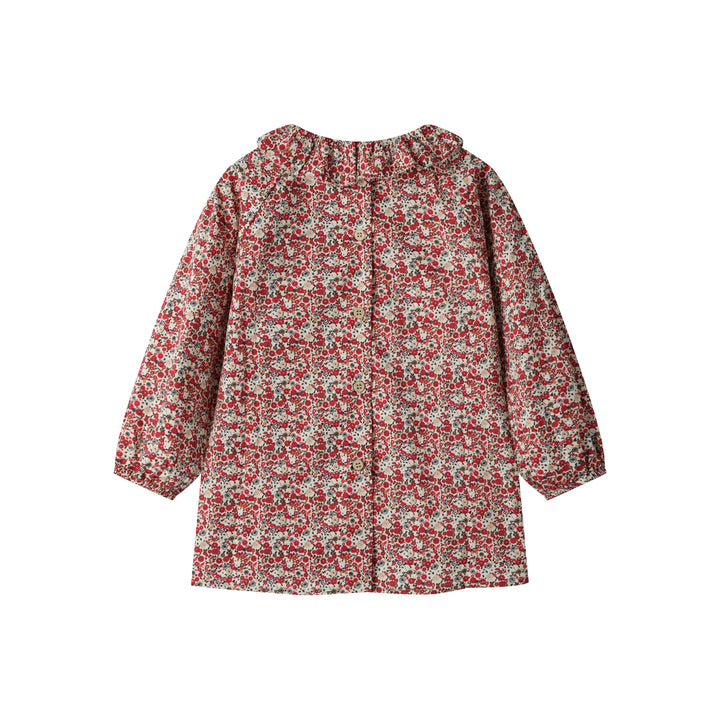 RUFFLE COLLAR FLORAL BLOUSE-FLORAL