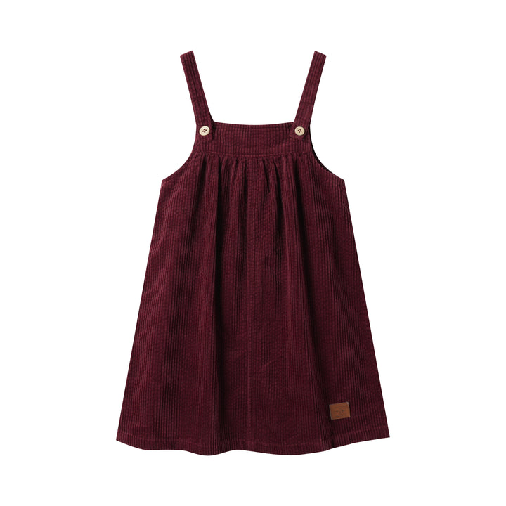 HIGH WAISTED CORDUROY JUMPER-BURGUNDY