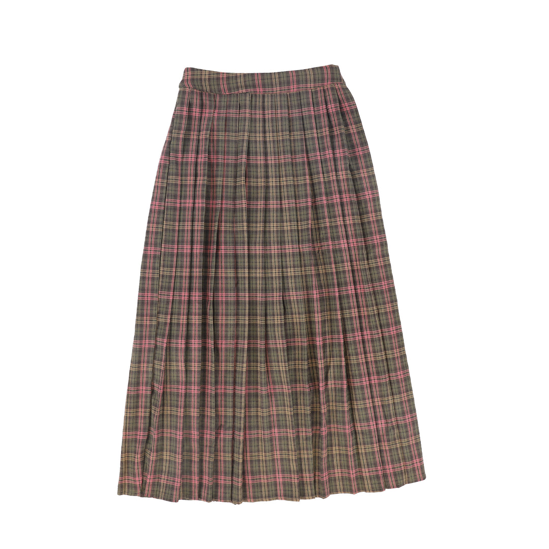W-20994-Colorful Plaid Maxi Skirt -Plaid