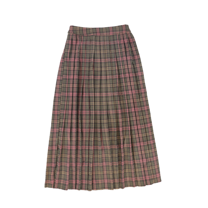 W-20994-Colorful Plaid Maxi Skirt -Plaid