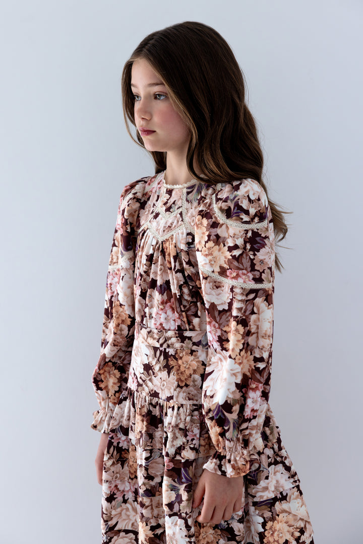 2146 Winter Bloom Print Cord Blouse - Winter Bloom