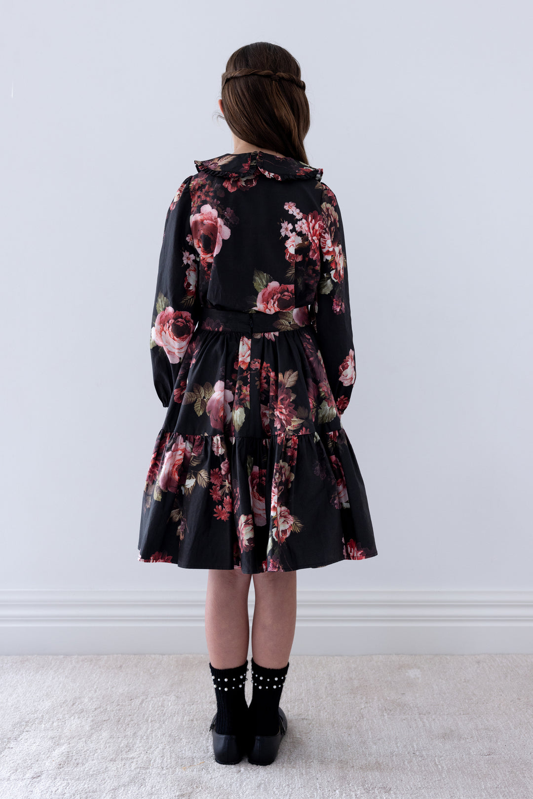 2147 Black Floral Poplin Blouse - Black Floral