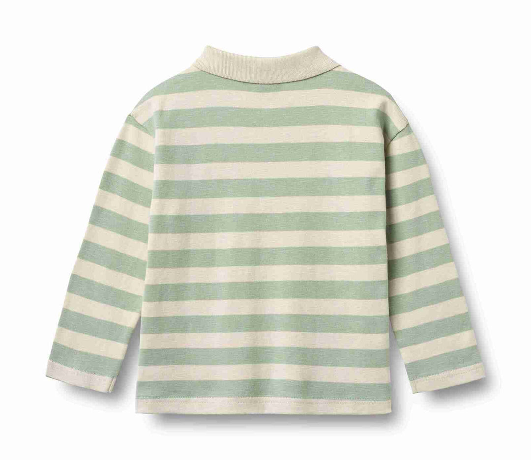 Polo Shirt L/S Fred 2230-108S  MINT STRIPE
