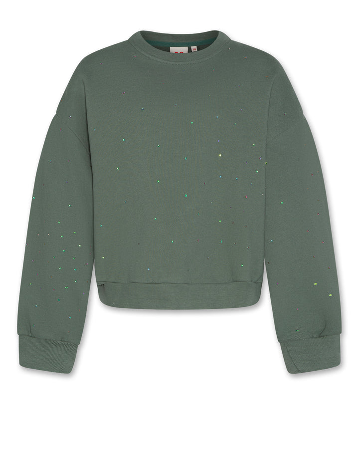 1124304 NOEMI SWEATER STRASS - FOREST