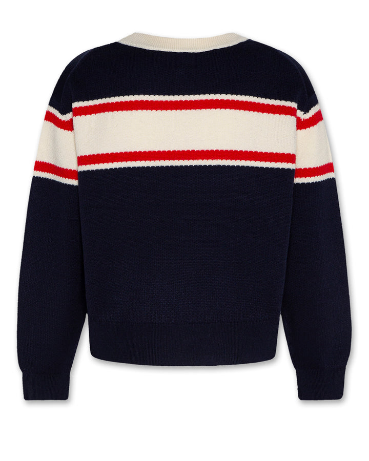1290732C ELLY C-NECK AO OL - CLASSIC NAVY