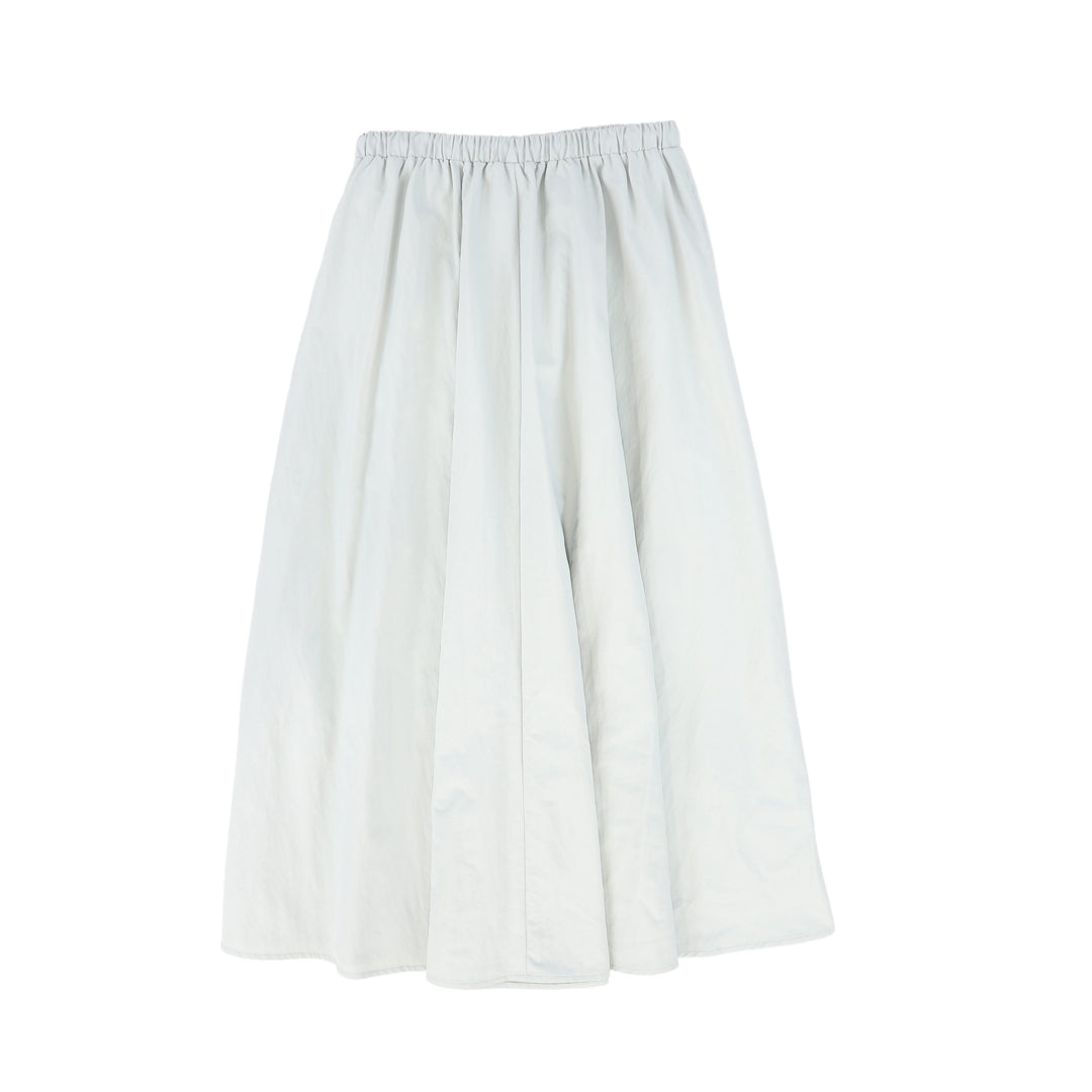 C-23997-Drawstring Maxi Skirt Light Blue