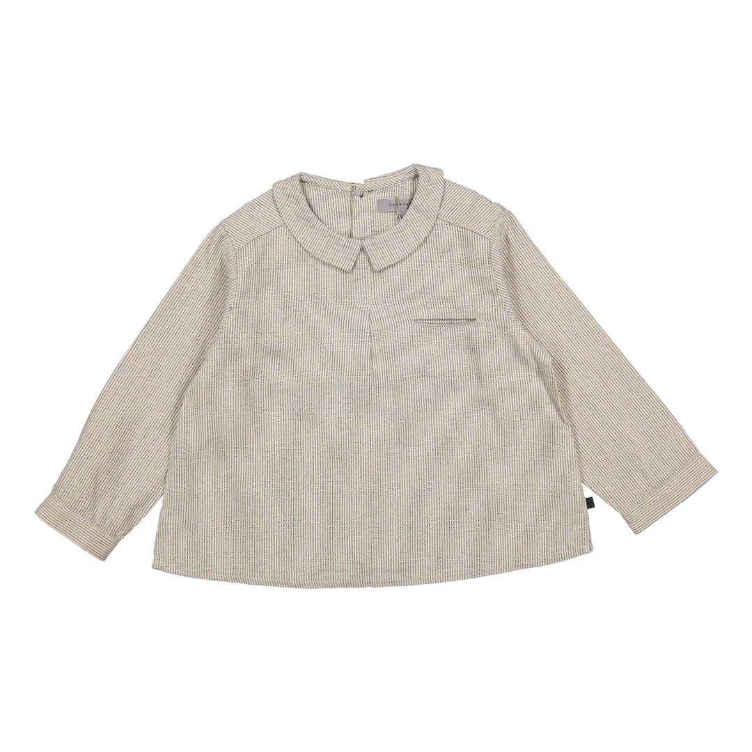 HARPER STRIPE SHIRT-beige