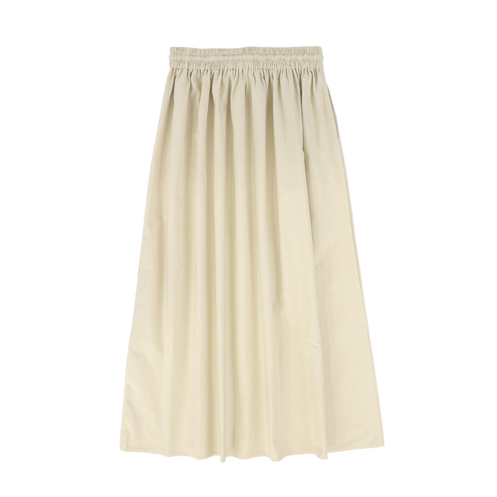 C-24672-Rope Drawstring Maxi Skirt-Tan