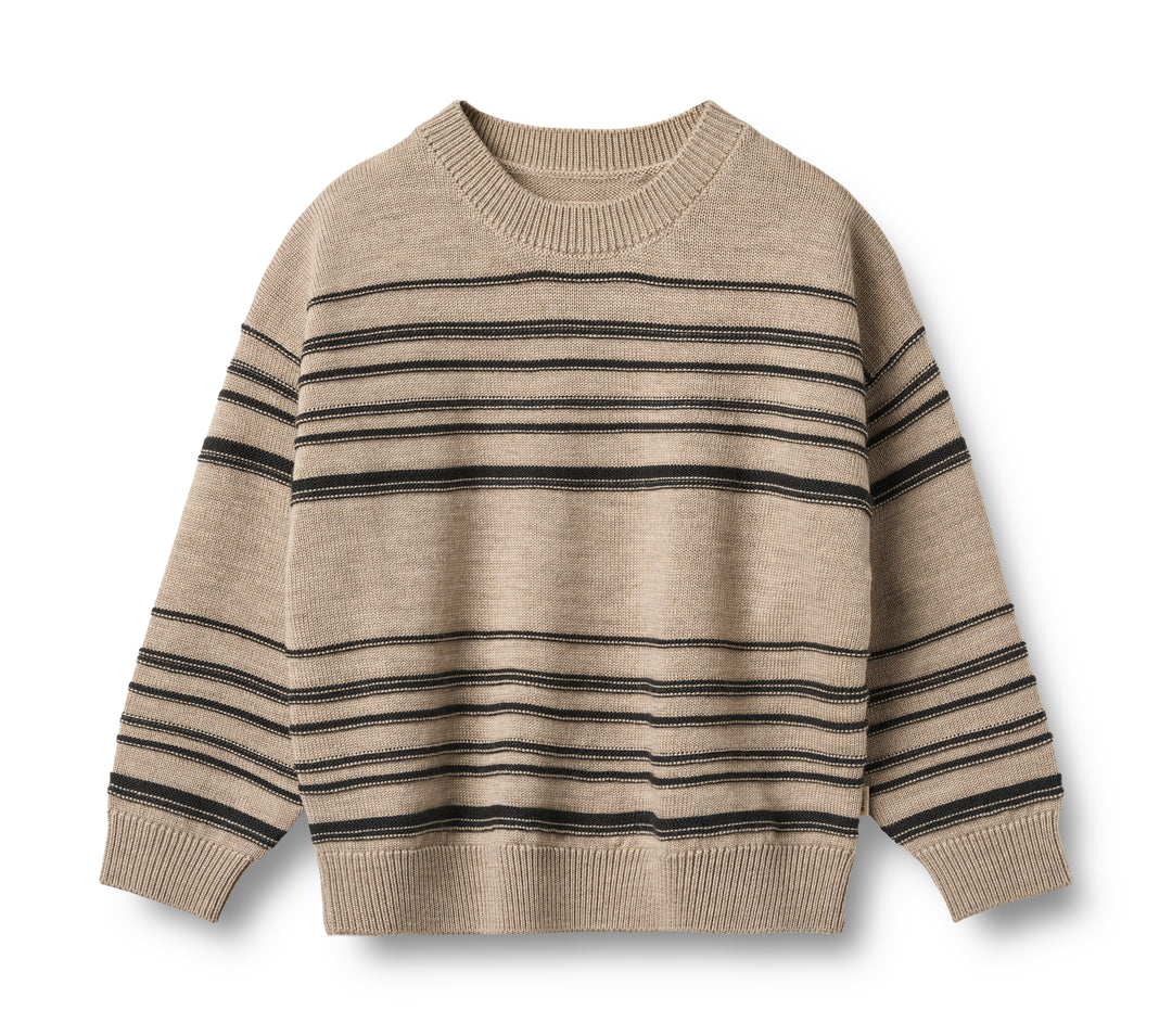 Knit Pullover Flores (2504-567) sand black stripe