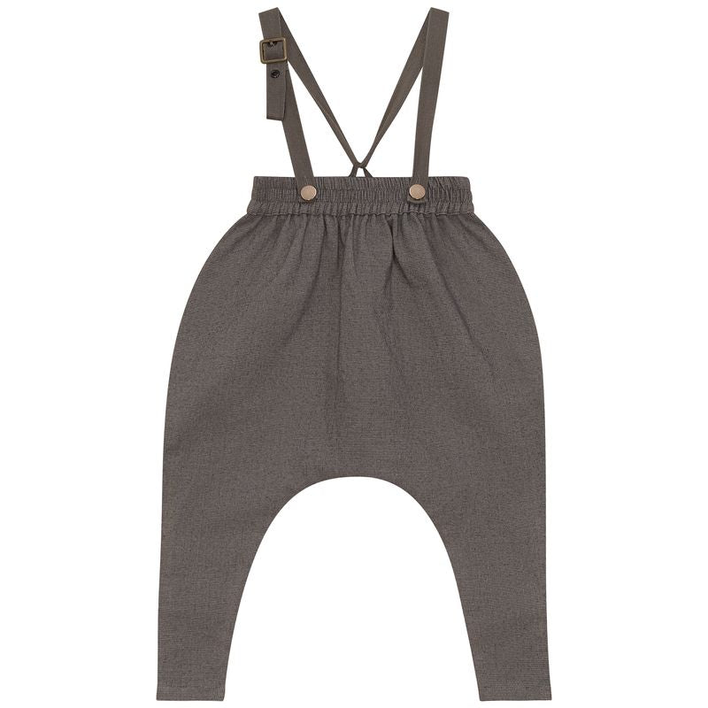 2524BR-BB BOY TWEED ROMPER-BROWN